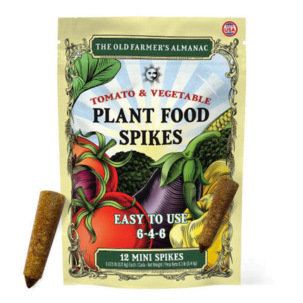 The Old Farmer's Almanac Tomato & Vegetable 6-4-6 Plant Food Spikes (12 Mini Spikes)