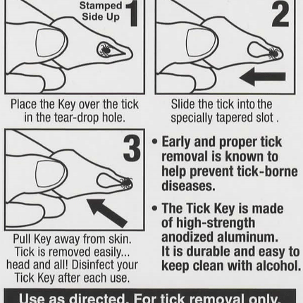 Tick Key tick removal instructions
