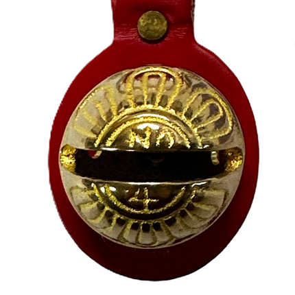 Trail Safety Brass Bell, Red