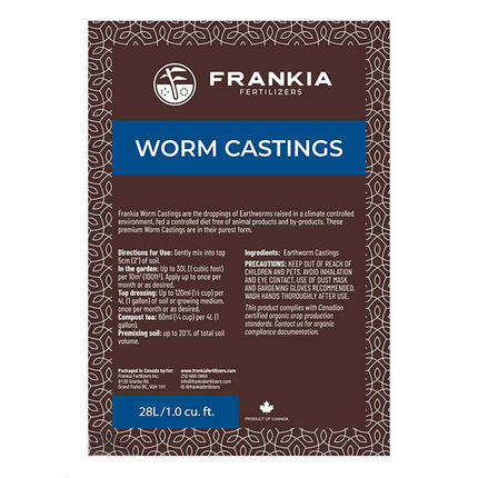 Worm Castings Soil Enrichment 28 Liter Retail Packaging