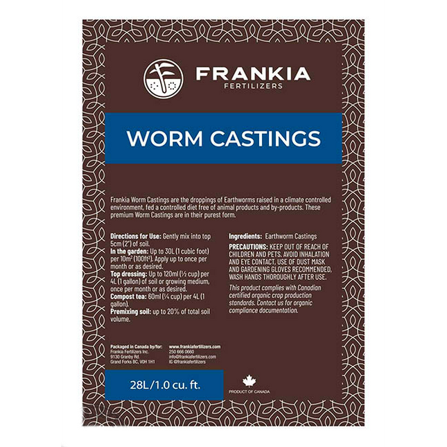 Worm Castings Soil Enrichment 28 Liter Retail Packaging